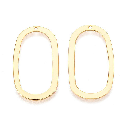 Латунные подвески, без никеля , овальные, полый