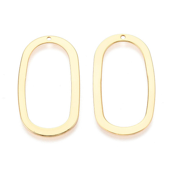 Латунные подвески, без никеля , овальные, полый