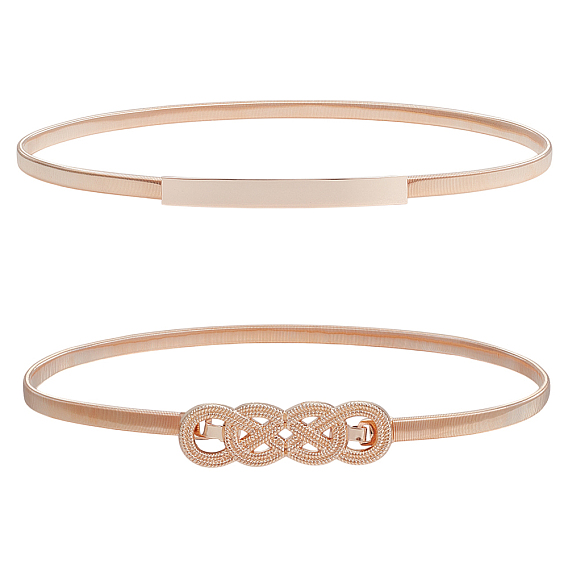 2 шт. 2 стили цепных ремней из сплава с застежками, прямоугольник и китайский узел