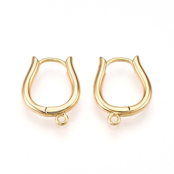 Латунная серьга-кольцо, без свинца, без никеля и без кадмия, тюльпан