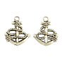 Сплавочные подвески тибетского стиля, якорь, без кадмия и без свинца, 24x19.5x3 мм, отверстие : 2.5 мм