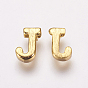 Brass Charms, Real 18K Gold Plated, Letter