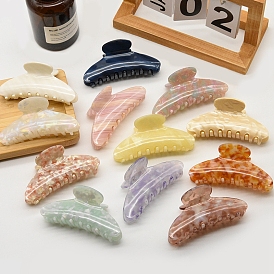 Large Cellulose Acetate(Resin) Hair Claw Clips, Tortoise Shell Non Slip Jaw Clamps for Girl Women