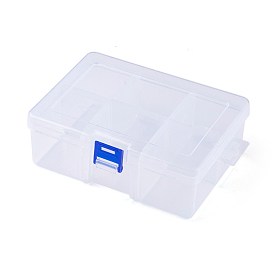 Plastic Beads Containers, 6 Compartments, Rectangle