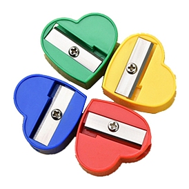 Plastic Pencil Sharpeners, for Office & School & Daily Supplies, Heart