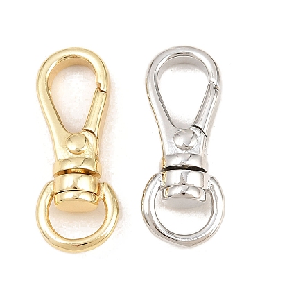 Brass Swivel Claw Clasps, Swivel Snap Hook, Cadmium Free & Lead Free, Long-Lasting Plated, Rack Plating