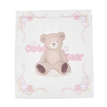 Пакеты с застежкой-молнией, напечатанные на животных, прямоугольная упаковка самозапечатывающиеся пакеты