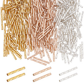 600шт 3 цвета непрозрачные стеклянные витые бусины стеклярус, круглое отверстие