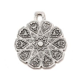 Tibetan Style Alloy Pendants, Twenty Pointed Star Charm