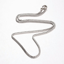 316 Surgical Stainless Steel Venetian Chains Necklaces, 18 inch (45.7cm)