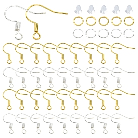 Наборы для изготовления ювелирных изделий своими руками, включая железные крючки для сережек и открытые кольца для прыжков, пластиковые гайки для ушей