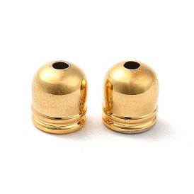 Rack Plating Brass Cord Ends, End Caps, Lead Free & Cadmium Free Free, Long-Lasting Plated