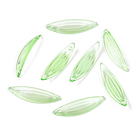 Transparent Acrylic Pendants, Leaf