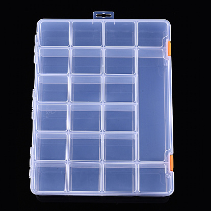 Прямоугольный контейнер для хранения шариков из полипропилена (pp), с откидной крышкой и 18+3 отделениями, для бижутерии мелкие аксессуары