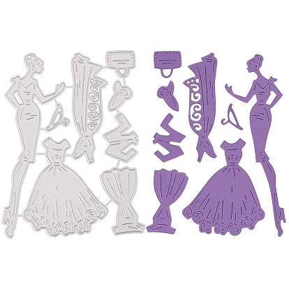 Углеродистая сталь разрезает трафареты, для diy scrapbooking, Фотоальбом, декоративная бумага для тиснения, цвет нержавеющей стали, платье