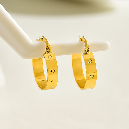 Винтажные круглые латунные серьги-кольца, элегантный французский стиль ежедневные женские аксессуары для поездок на работу