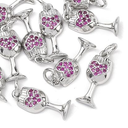 Подвески Shegrace из латуни с микропаве и кубическим цирконием, без кадмия, без никеля и без свинца, бокал прелести