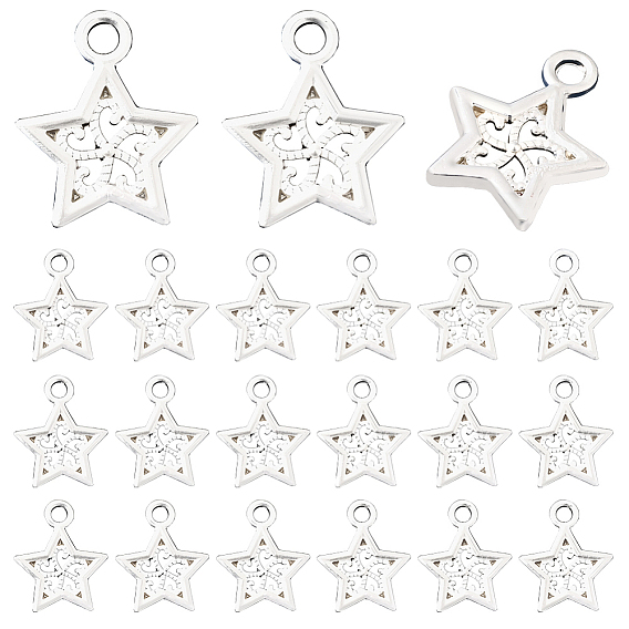 200 подвески из сплава шт., полые звезды прелести