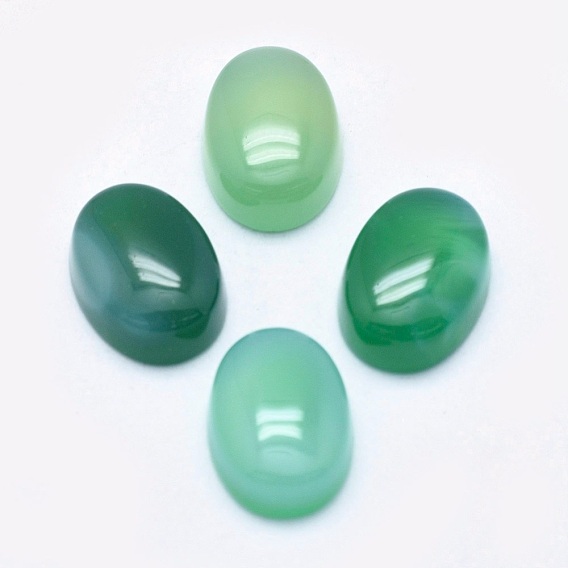 Natural Agate Cabochons, Dyed & Heated, Oval