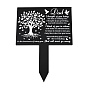 Acrylic Garden Stake, Ground Insert Decor, for Yard, Lawn, Garden Decoration, Rectangle with Memorial Words