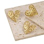 304 Stainless Steel Cuff Open Rings for Women, Heart