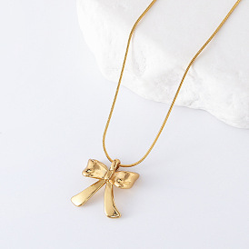 3 шт. ожерелья из нержавеющей стали с подвеской-бантом для женщин