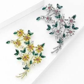 Эмалевые значки в виде цветка хризантемы, броши из сплава для одежды рюкзака