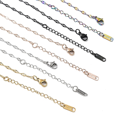 304 колье-цепочка с текстурой из нержавеющей стали