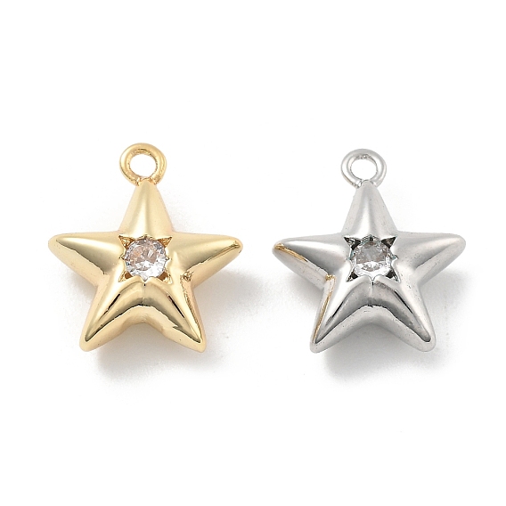 Латунные микро проложить кубического циркония подвески, без кадмия, без никеля и без свинца, звезды прелести