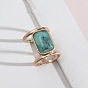Natural Rose Quartz Fashion Ring with European Style and High-end Charm for Women