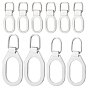 24Pcs 3 Size Alloy Replacement Zipper Pull Tabs, for Suitcase, Bag, Oval