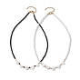 Glass Beads Necklaces, Natural Freshwater Shell Heart Pendant Necklaces
