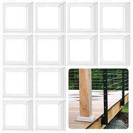 15 шт. ПВХ-накладка на ножки ограждения, квадратный