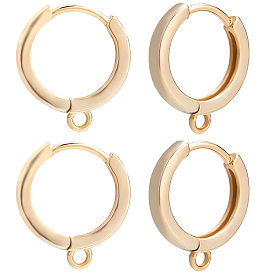 6 пары стойка покрытие латунь кольцо серьги фурнитура, с горизонтальными петлями, долговечный