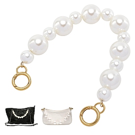 Acrylic Imitation Pearl Bag Strap, with Alloy Lobster Clasps, for Bag Straps Replacement Accessories
