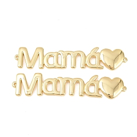 Латунный соединительный кулон ко Дню матери, слово мама чары, долговечный, стойки покрытие, без свинца и без кадмия