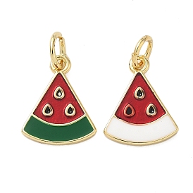 Латунь эмаль прелести, арбузные чары, стойки покрытие, долговечный, без свинца и без кадмия, реальный 18 k позолоченный