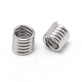 304 Stainless Steel Spring Beads, Coil Beads, Column