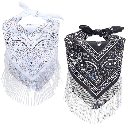 2 шт. 2 цвета универсальная бандана для езды на велосипеде для женщин, хлопковый платок, поясной шарф, волшебная повязка на голову с пластиковой фурнитурой