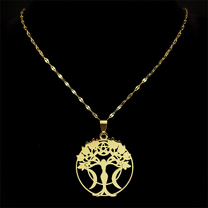 304 колье из нержавеющей стали с деревом жизни