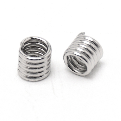 304 Stainless Steel Spring Beads, Coil Beads, Column