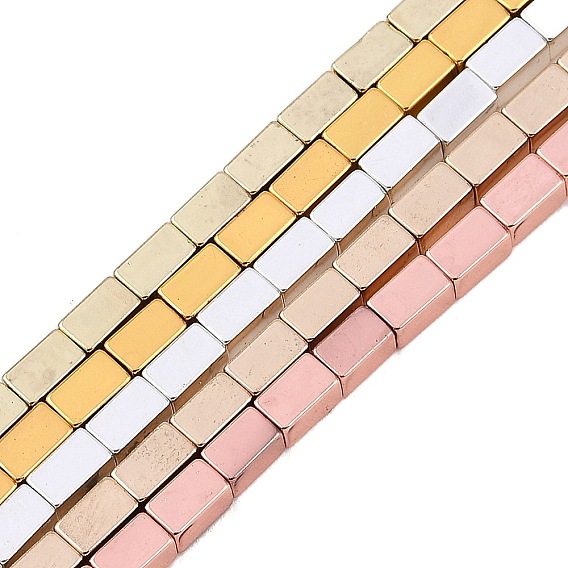 Гальванические нити из синтетических немагнитных гематитовых бусин, кубоид