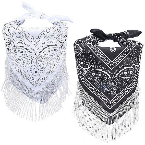 2 шт. 2 цвета универсальная бандана для езды на велосипеде для женщин, хлопковый платок, поясной шарф, волшебная повязка на голову с пластиковой фурнитурой