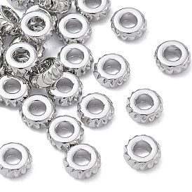 SHEGRACE Brass Beads, Cadmium Free & Nickel Free & Lead Free, Textured Flat Round