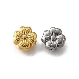 304 из нержавеющей стали бусы, цветок, анти-тускнение, ионное покрытие (ip)