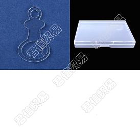 30Pcs Acrylic Embroidery Floss Drop, Slim Floss Bobbins, for Sewing Thread Storage, Key Shape