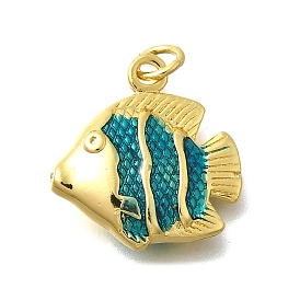 Латунь с эмалевыми подвесками, без свинца и без кадмия, рыба