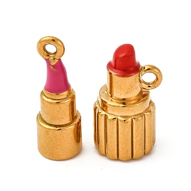 304 нержавеющей стальной эмали подвески, помада очарование, золотые