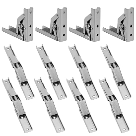 120 Sets Steel Folding Cabinet Door Countertop Hinge, Lift-Up Mechanism with Screws for Furniture