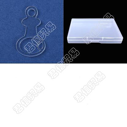 30Pcs Acrylic Embroidery Floss Drop, Slim Floss Bobbins, for Sewing Thread Storage, Key Shape